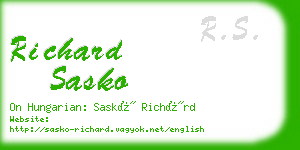 richard sasko business card